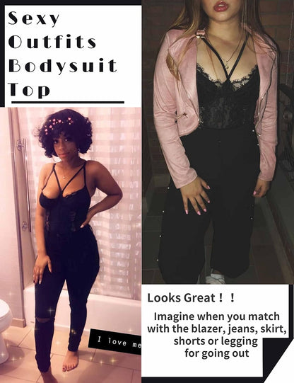 Lingerie for Women Sexy Eyelash Lace Bodysuit Snap Crotch Teddy Lingerie