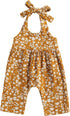 Baby Girls Daisy Playsuits Bodysuit+Headband Print Halter Romper Floral Jumpsuit Infant Summer Clothes