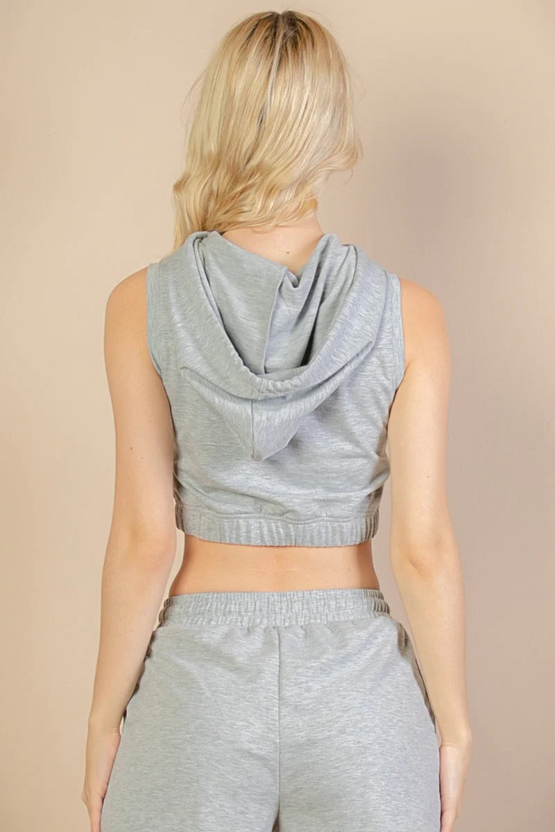 French Terry Sleeveless Hoodie (CAPELLA)