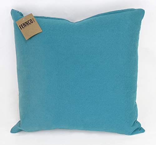 Fennco Styles Large Felt 3D Rose Decorative Throw Pillow 17 x 17 Inch - Flower Pillow for Couch, Home Décor, Bedroom Décor and Holiday, Housewarming Gift