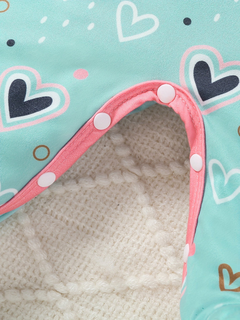 9-Pack Baby Girl Footed Jumpsuit Set – Long Sleeve Love Hearts Design with Bunny Hats & Bibs – Stylish & Comfy Outdoor Wear for Infants