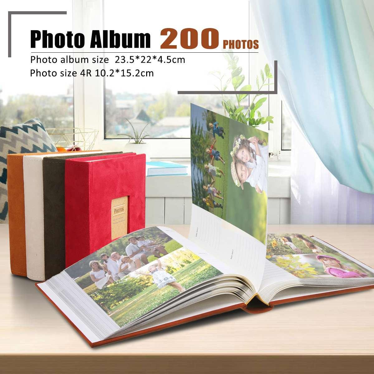 6" 200 Pockets Photo Album Family Memory Pictures Storage Hold Case Baby Wedding Graduation Memory Album Home Decor House Decoration