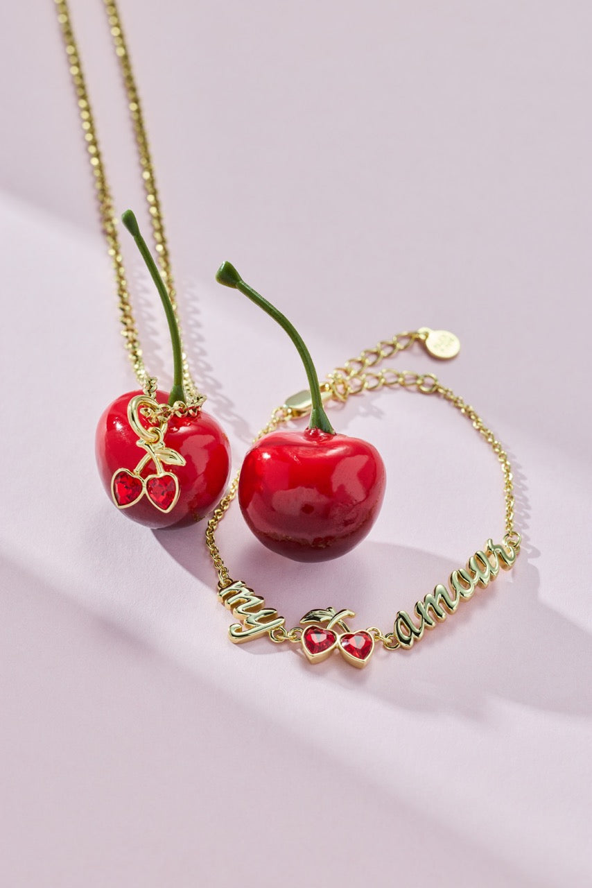 'My Cherry Amour' In-Line Chain Bracelet