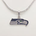 Seattle Seahawks Zircon Pendant Necklace – Game Day & Holiday Gift for Sports Fans