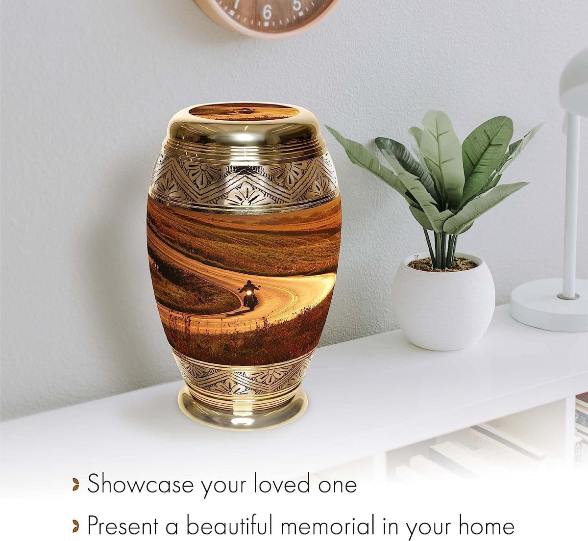 Highway to Heaven Motorcycle Extra Large Urn or Companion Urn – Extra Large Urns for Human Ashes | XL Urn & XXL Urn