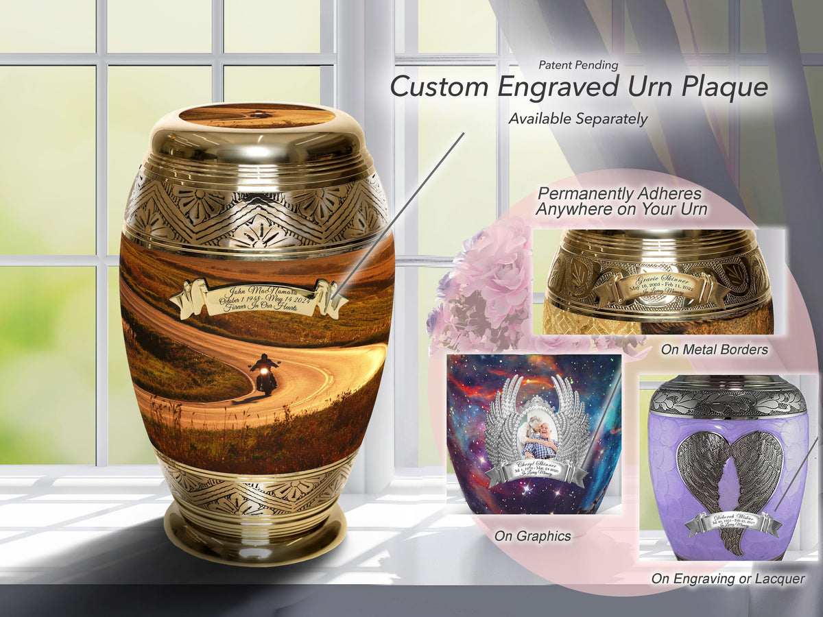 Highway to Heaven Motorcycle Extra Large Urn or Companion Urn – Extra Large Urns for Human Ashes | XL Urn & XXL Urn