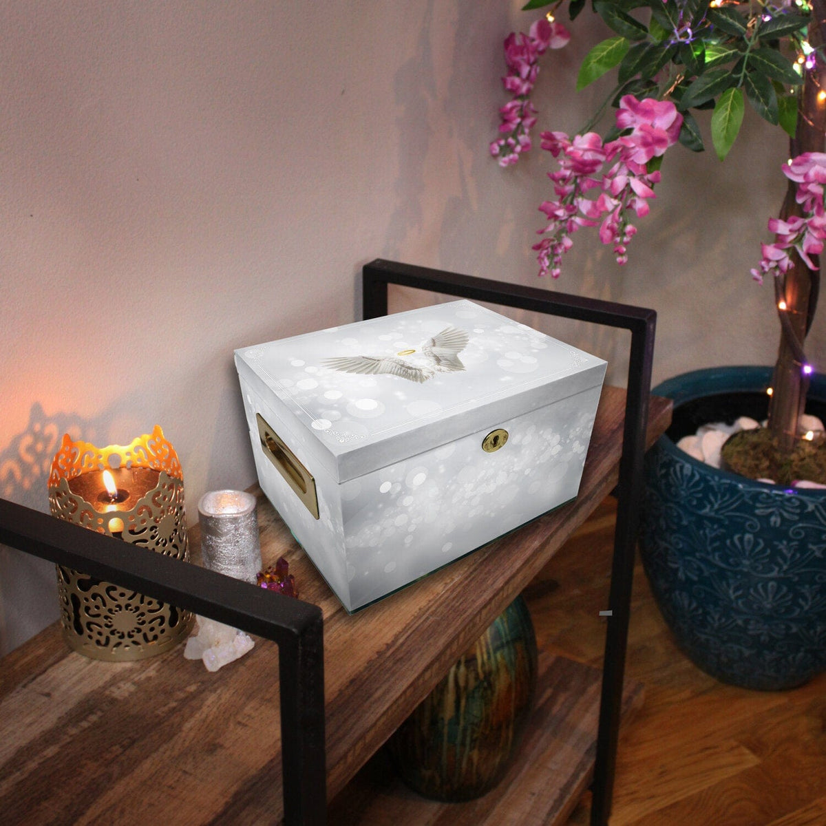 Angel of Mine (White) Memorial Collection Chest Cremation Urn