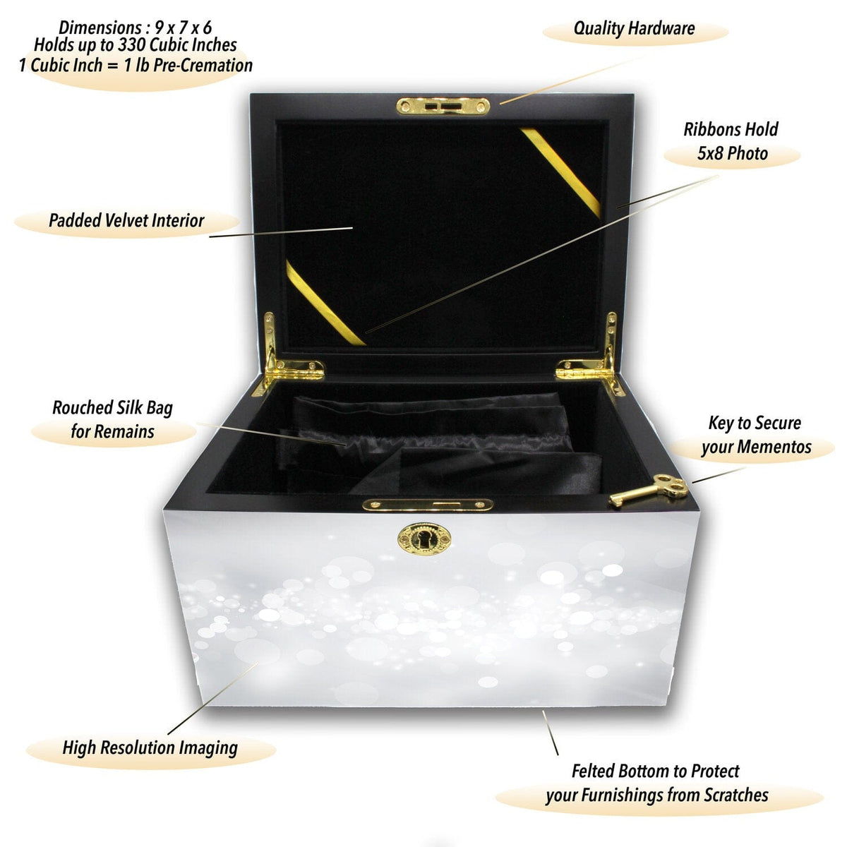 Angel of Mine (White) Memorial Collection Chest Cremation Urn