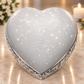 Sparkling White Baby or Child Cremation Urn - Urns For Babies