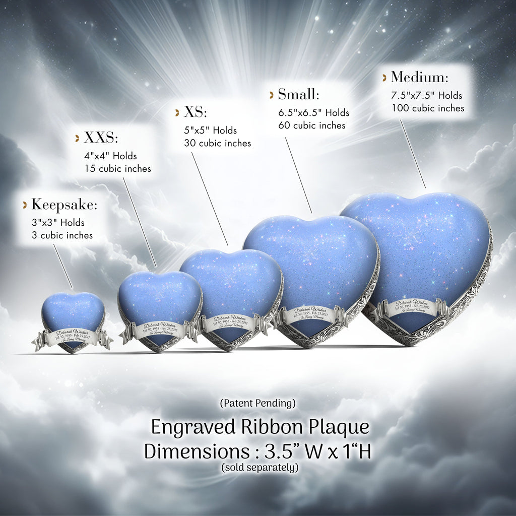 Sparkling Blue Baby or Child Cremation Urn - Urns For Babies