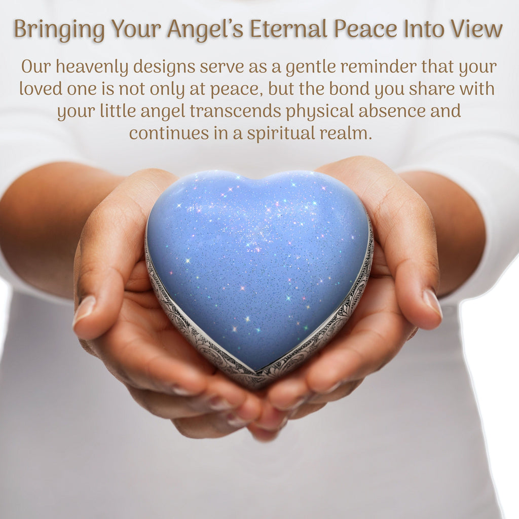 Sparkling Blue Baby or Child Cremation Urn - Urns For Babies