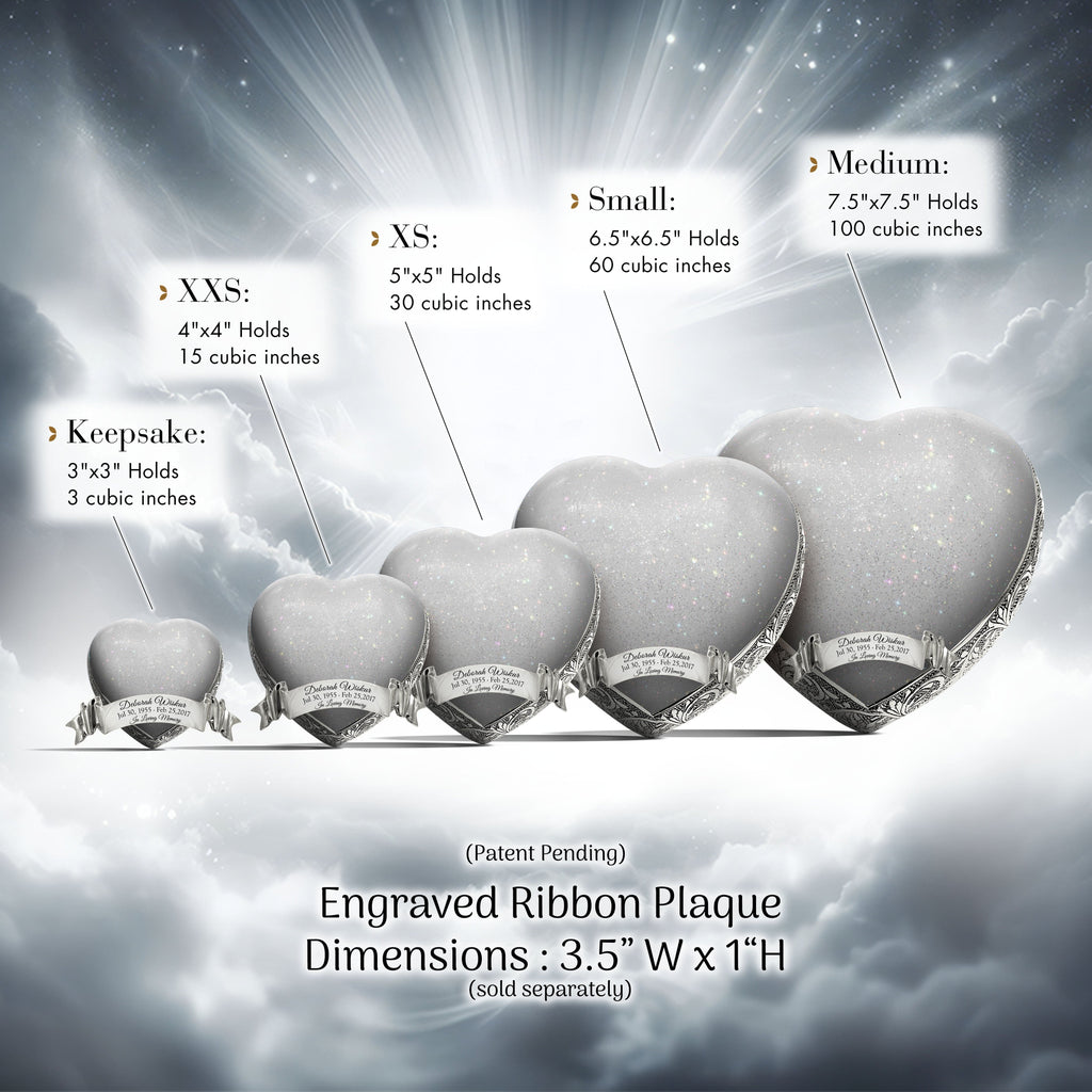 Sparkling White Baby or Child Cremation Urn - Urns For Babies