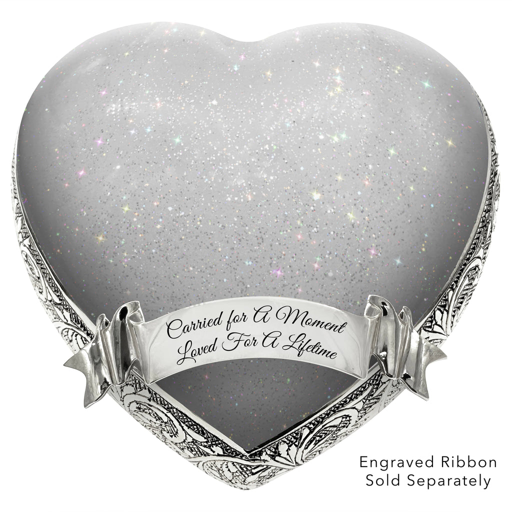 Sparkling White Baby or Child Cremation Urn - Urns For Babies