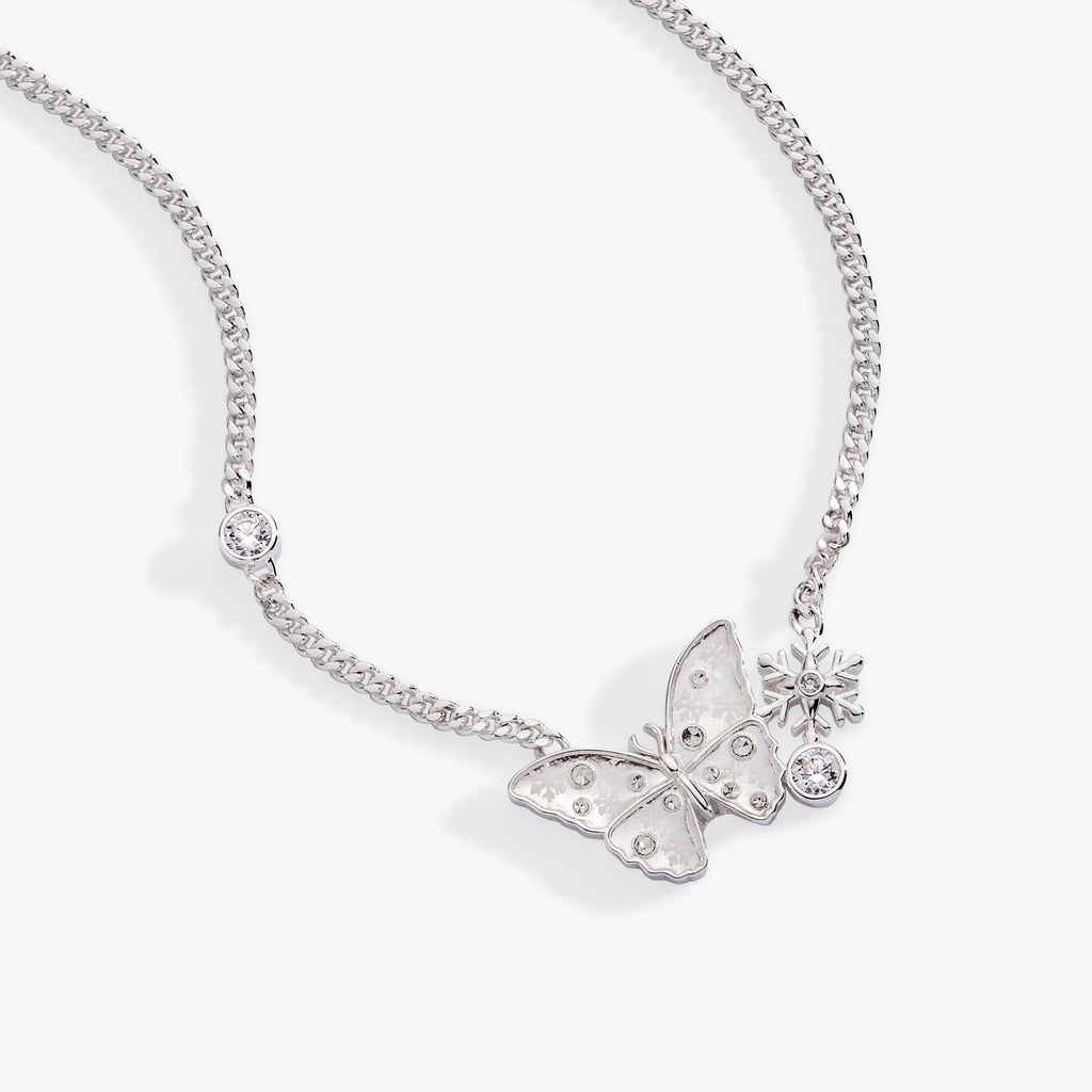 Glass Butterfly Inline Necklace
