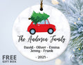 Christmas Tree Ornament with Family Names