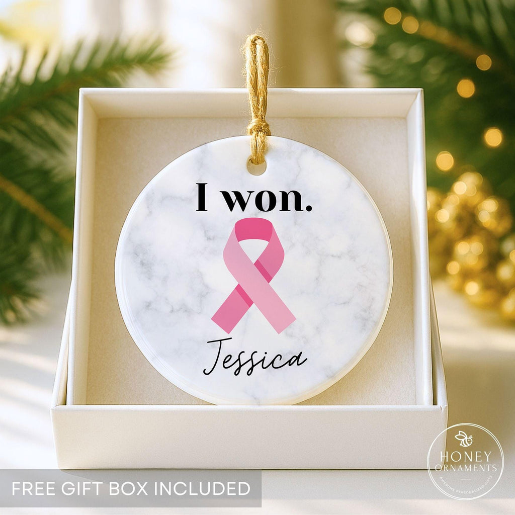 I Won Breast Cancer Ornament - Personalized Survivor Gift