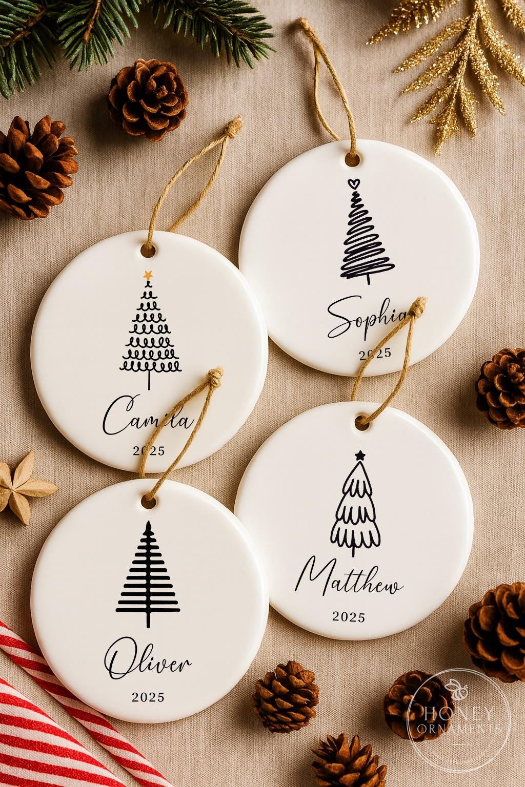 Personalized Christmas Ornaments - Custom Christmas Name Ornaments